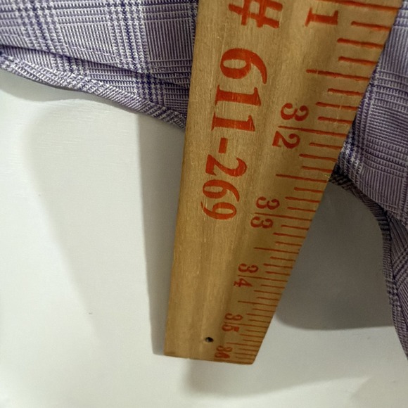 Brooks Brothers 346 Long Sleeve Button Up Shirt Men's 17 1/2- 2/3 Purple Plaid - Picture 7 of 11